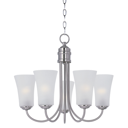 MAXIM Logan 5-Light 20" Wide Satin Nickel Chandelier 10045FTSN